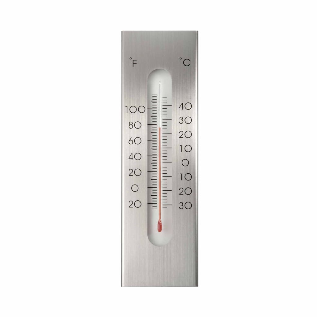Nature Termometro da Parete per Esterni in Alluminio 7x1x23 cm