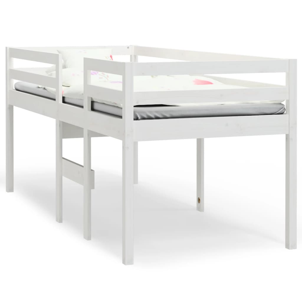 VidaXL Letto A Castello Con Tende Blu 90x190 Cm - Massello Di Pino - Camera Da Letto Bambini E Ragazzi