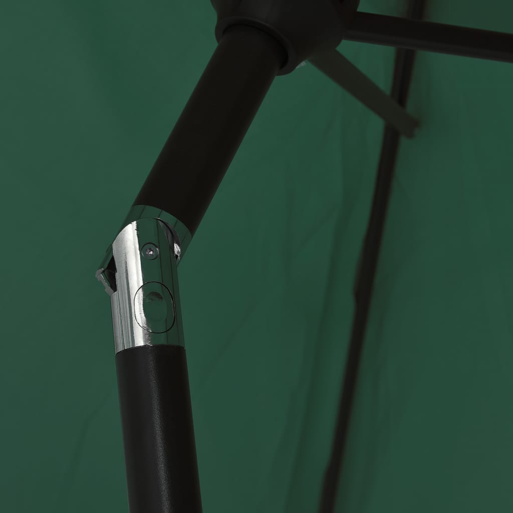 vidaXL Ombrellone Verde 200x224 cm in Alluminio
