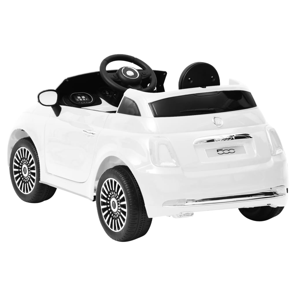 vidaXL Auto Elettrica per Bambini Fiat 500 Bianca