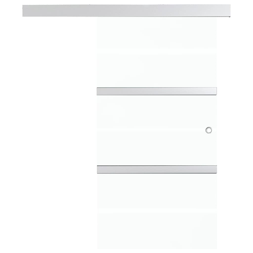 vidaXL Porta Scorrevole in Vetro ESG e Alluminio 90x205cm Argento