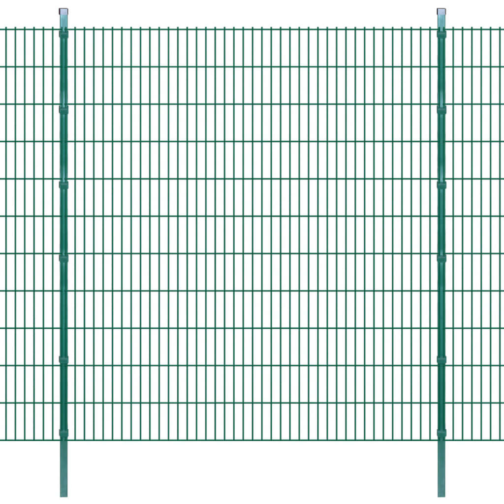 Pannelli per recinzione da giardino con pali 2008x2230 mm 22 m Verde