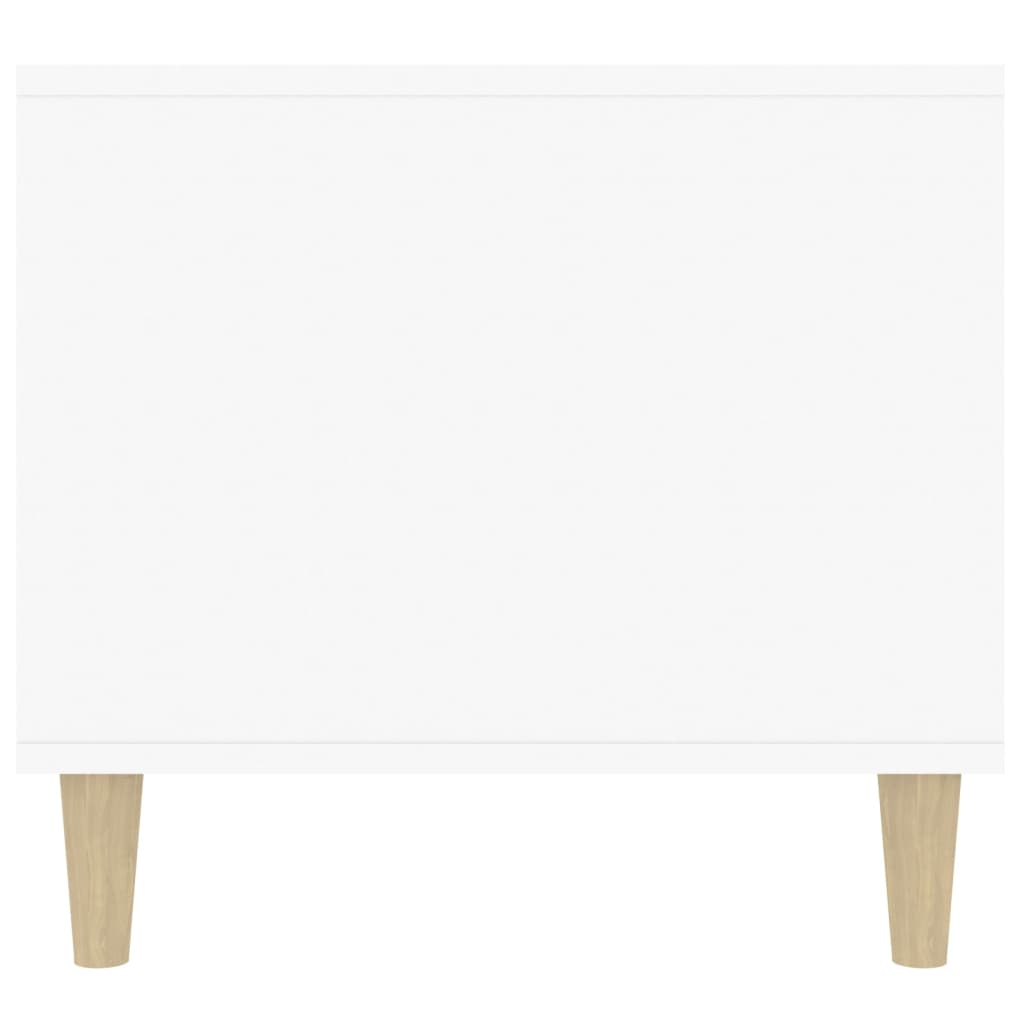vidaXL Tavolino da Salotto Bianco Lucido 90x49x45 cm Legno Multistrato