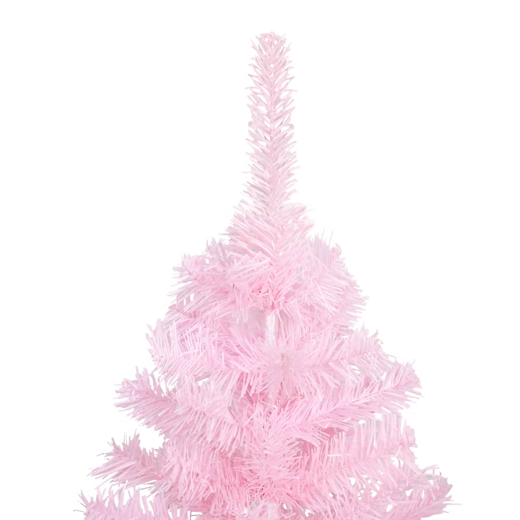 vidaXL Albero di Natale Preilluminato con Palline Rosa 180 cm PVC