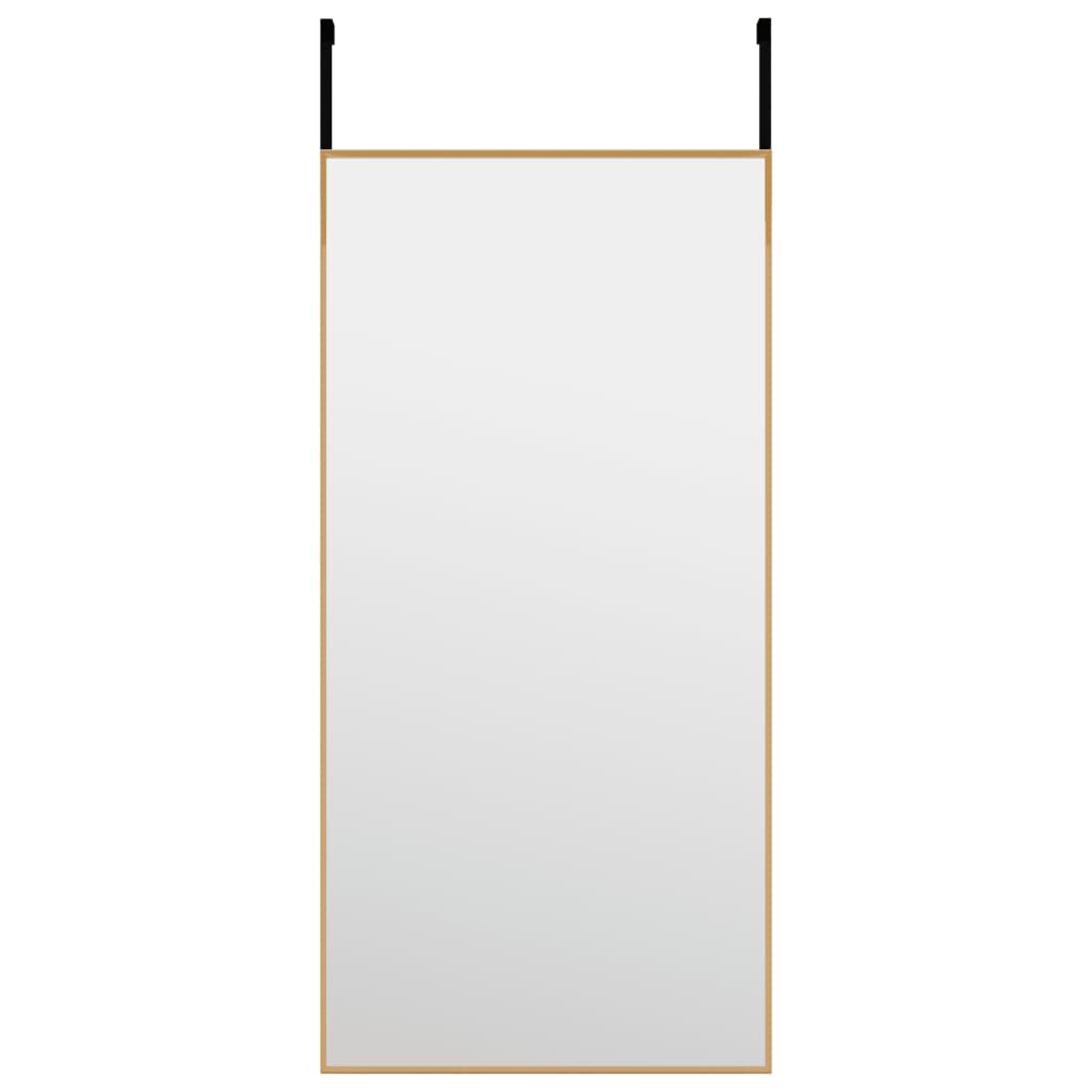 vidaXL Specchio da Porta Oro 30x60 cm Vetro e Alluminio