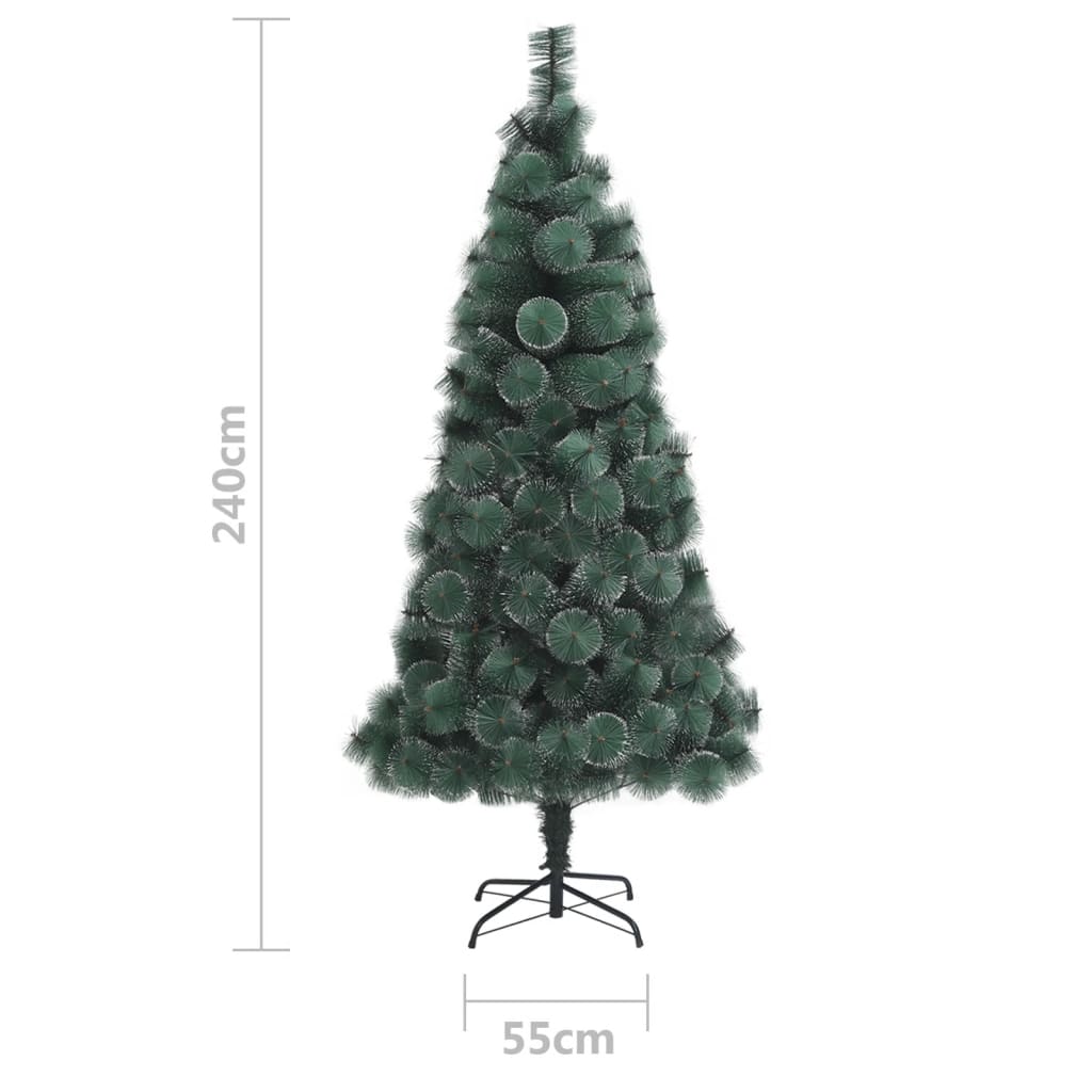 vidaXL Albero di Natale Artificiale con Supporto Verde 240 cm PET