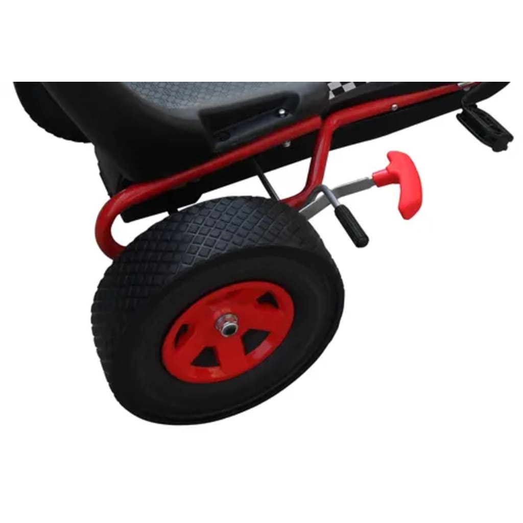 Go-kart a pedali per bambini, sedile regolabile, rosso