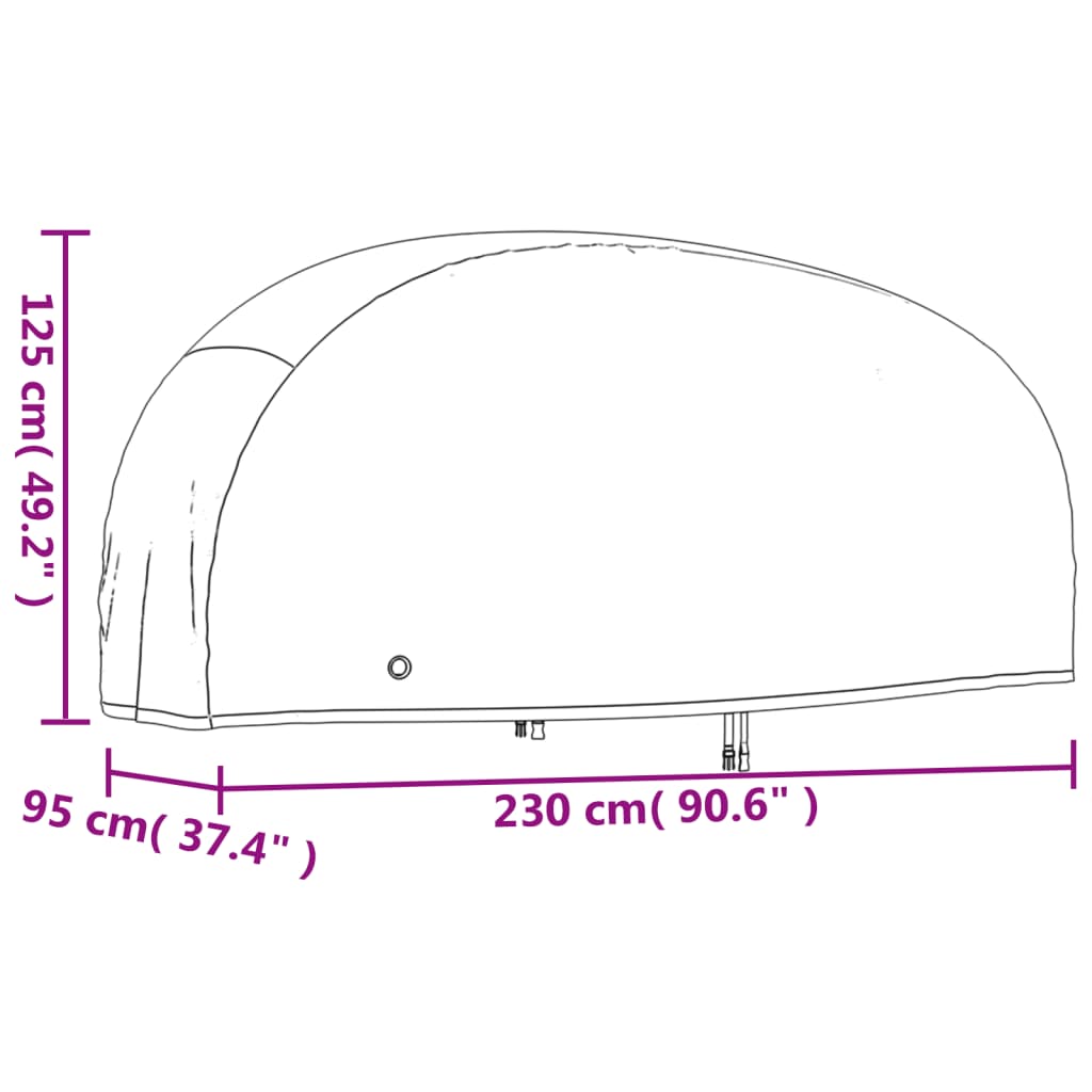 vidaXL Coperture per Moto 2pz 230x95x125 cm 210D in Tessuto Oxford