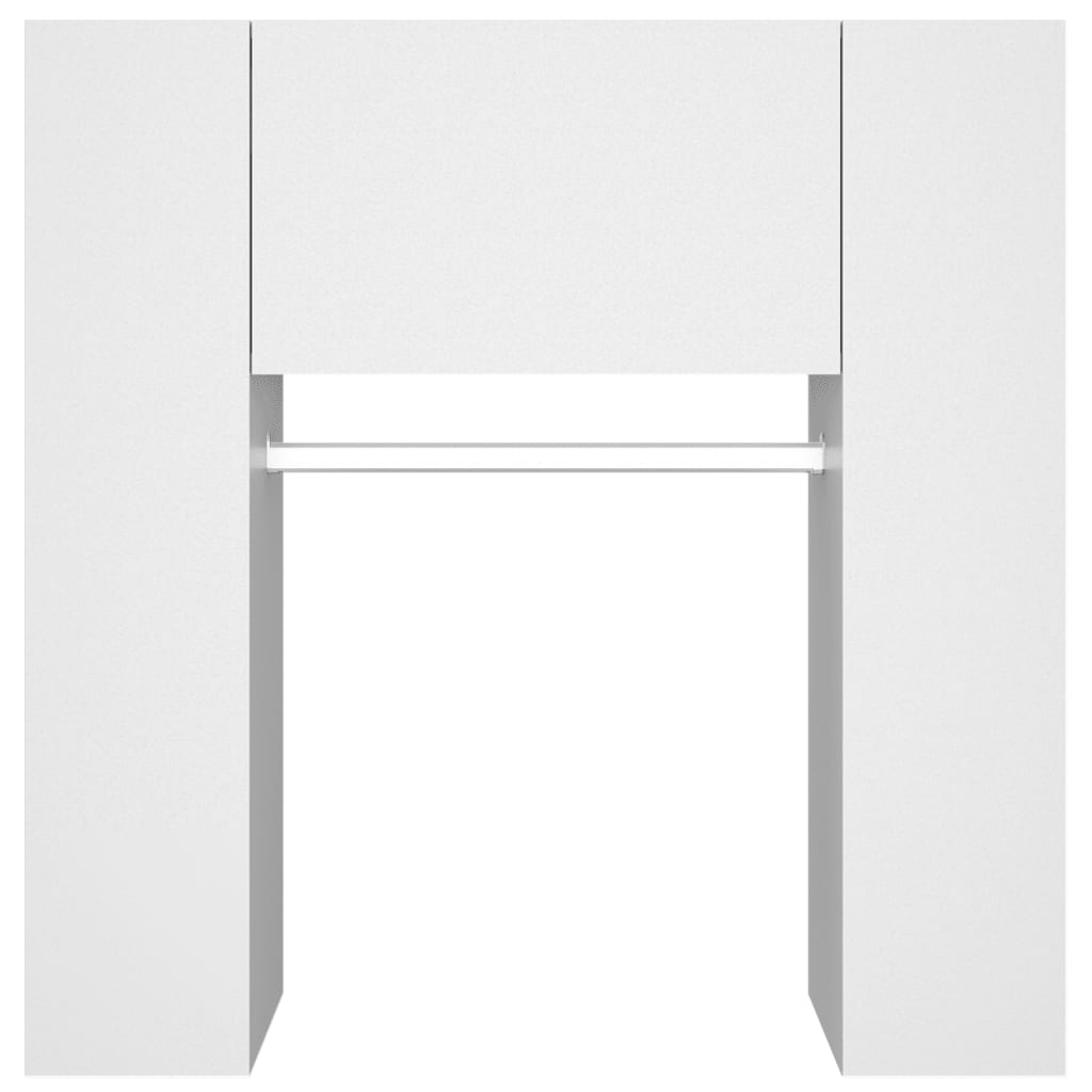 vidaXL Scaffale da Corridoio Bianco 97,5x37x99 cm in Legno Multistrato