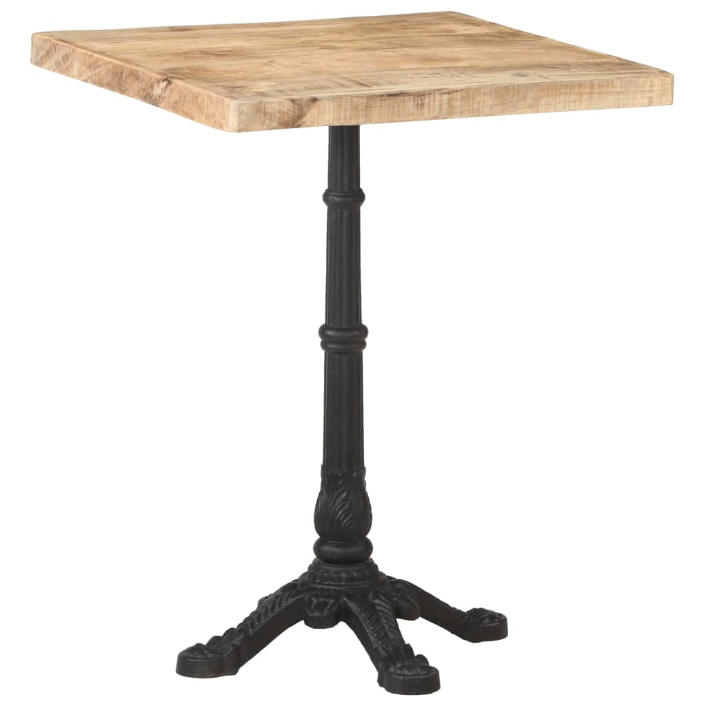vidaXL Tavolino da Bistrot 60x60x77 cm in Legno di Mango Grezzo