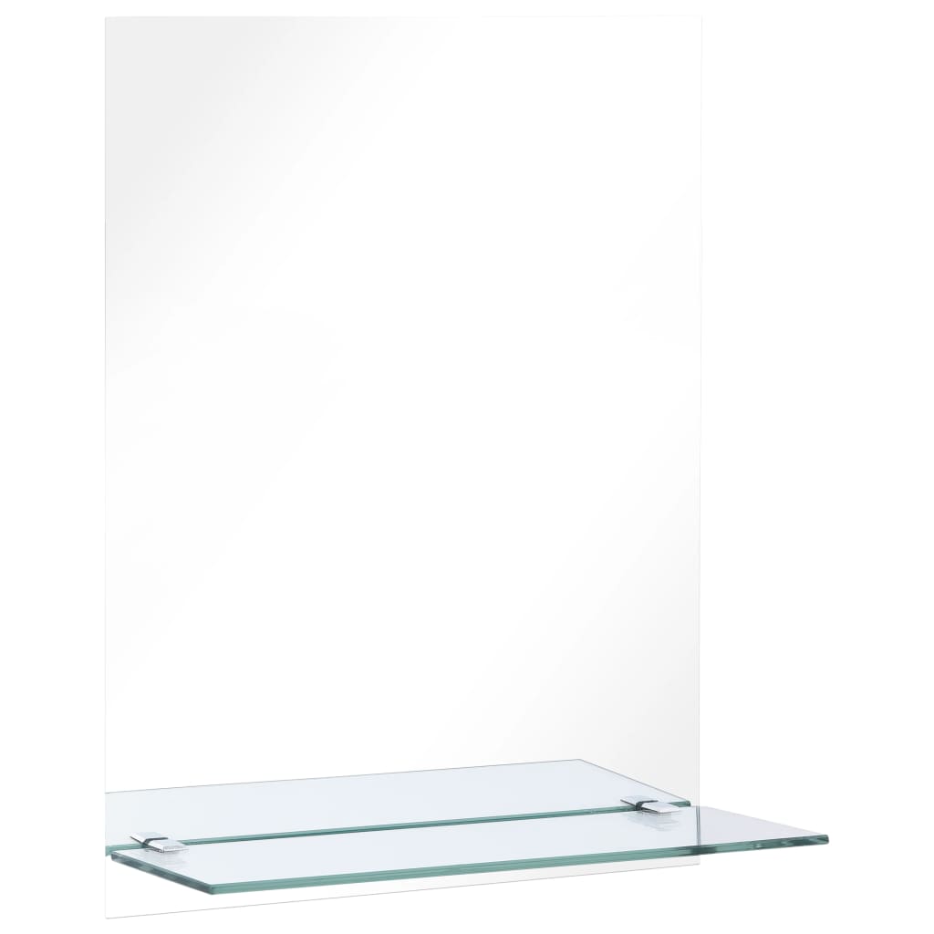 vidaXL Specchio da Parete con Mensola 50x70 cm in Vetro Temperato