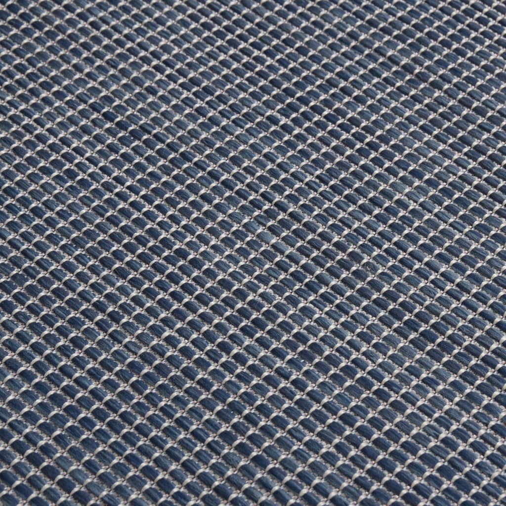 vidaXL Tappeto da Esterni a Tessitura Piatta 80x150 cm Blu