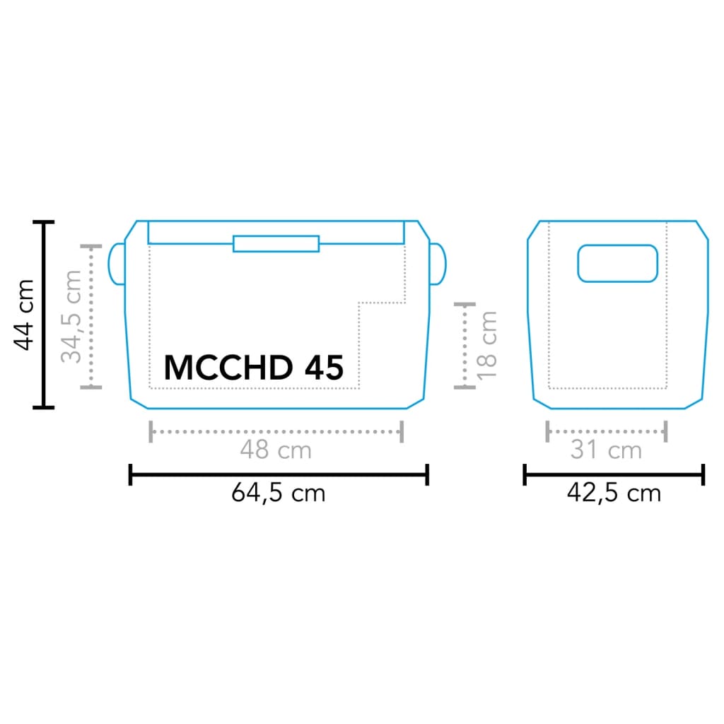 Mestic Borsa Frigo con Compressore MCCHD-45 Nera 43 L