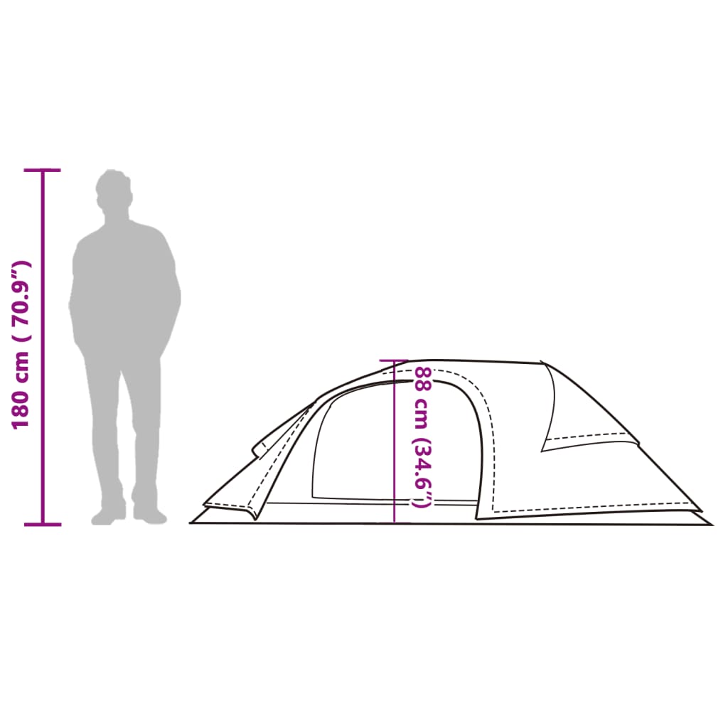 vidaXL Tenda da Campeggio a Cupola per 1 Persona Blu Impermeabile