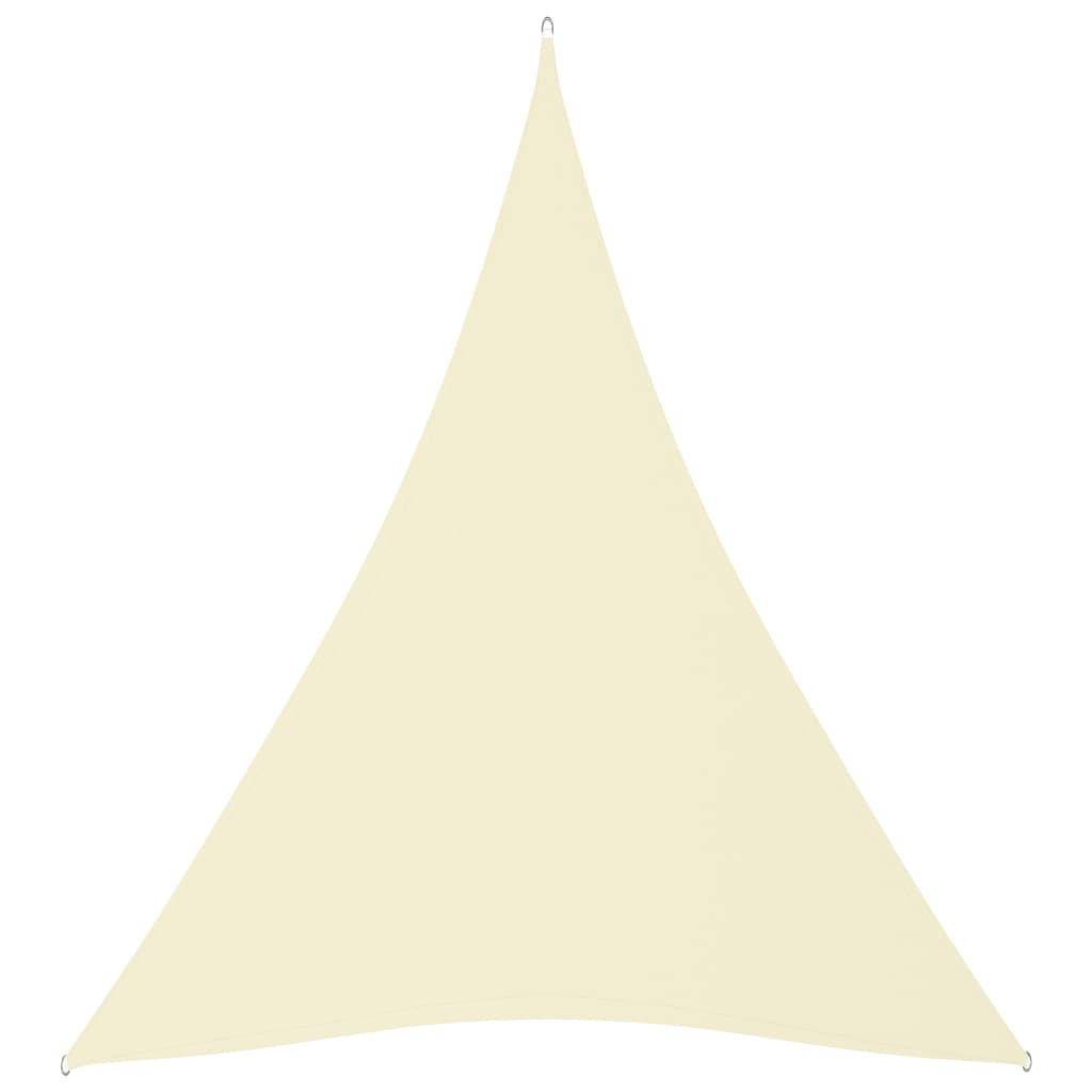 vidaXL Parasole a Vela in Tessuto Oxford Triangolare 5x7x7m Crema