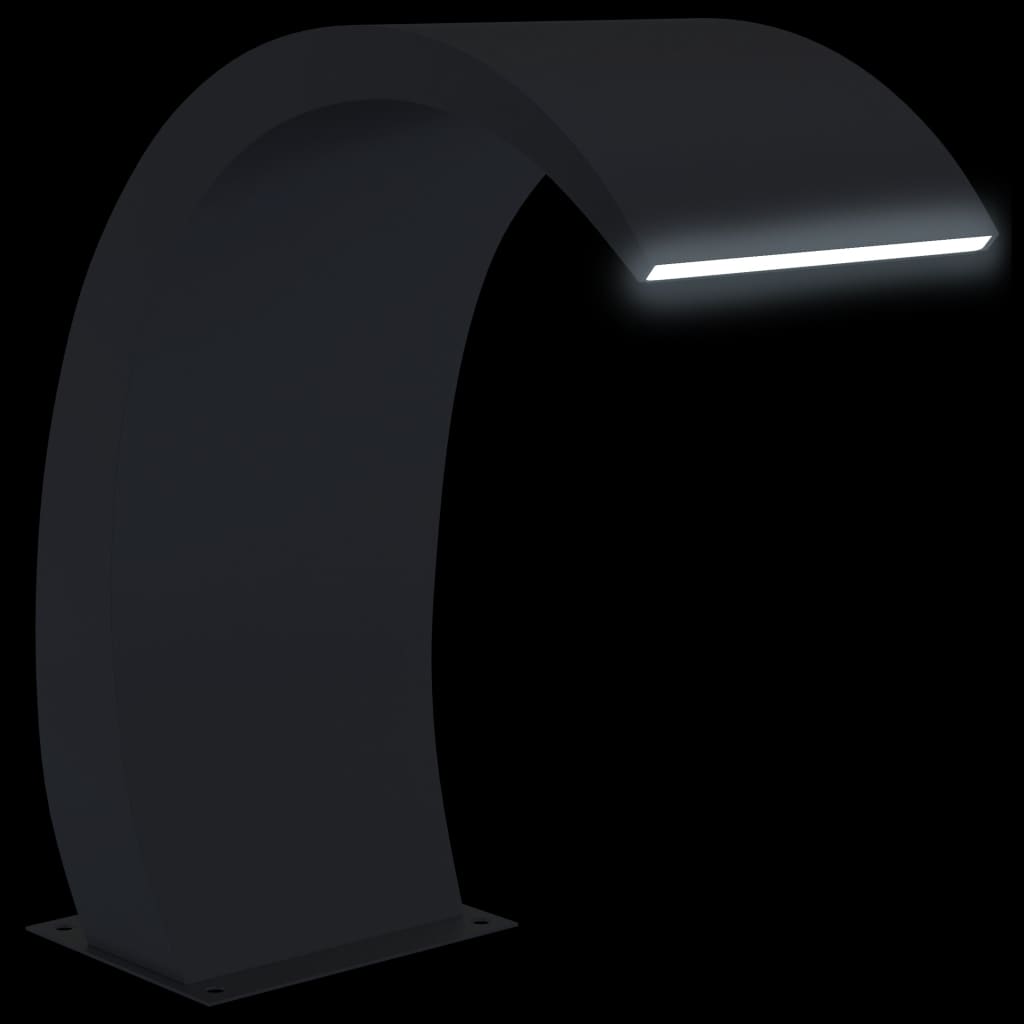 vidaXL Fontana per Piscina con LED 22x60x70 cm in Acciaio Inox 304