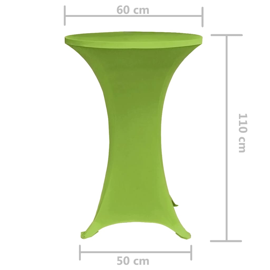 vidaXL Copritavoli Elastico 2 pz 60 cm Verde