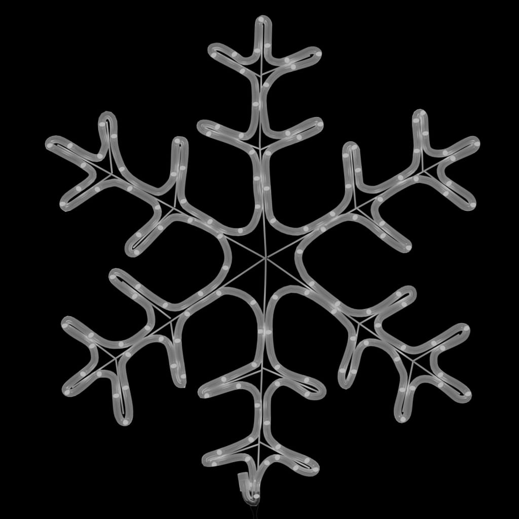 vidaXL Figura Natalizia Fiocco di Neve 144 LED Bianco Caldo 59x59 cm