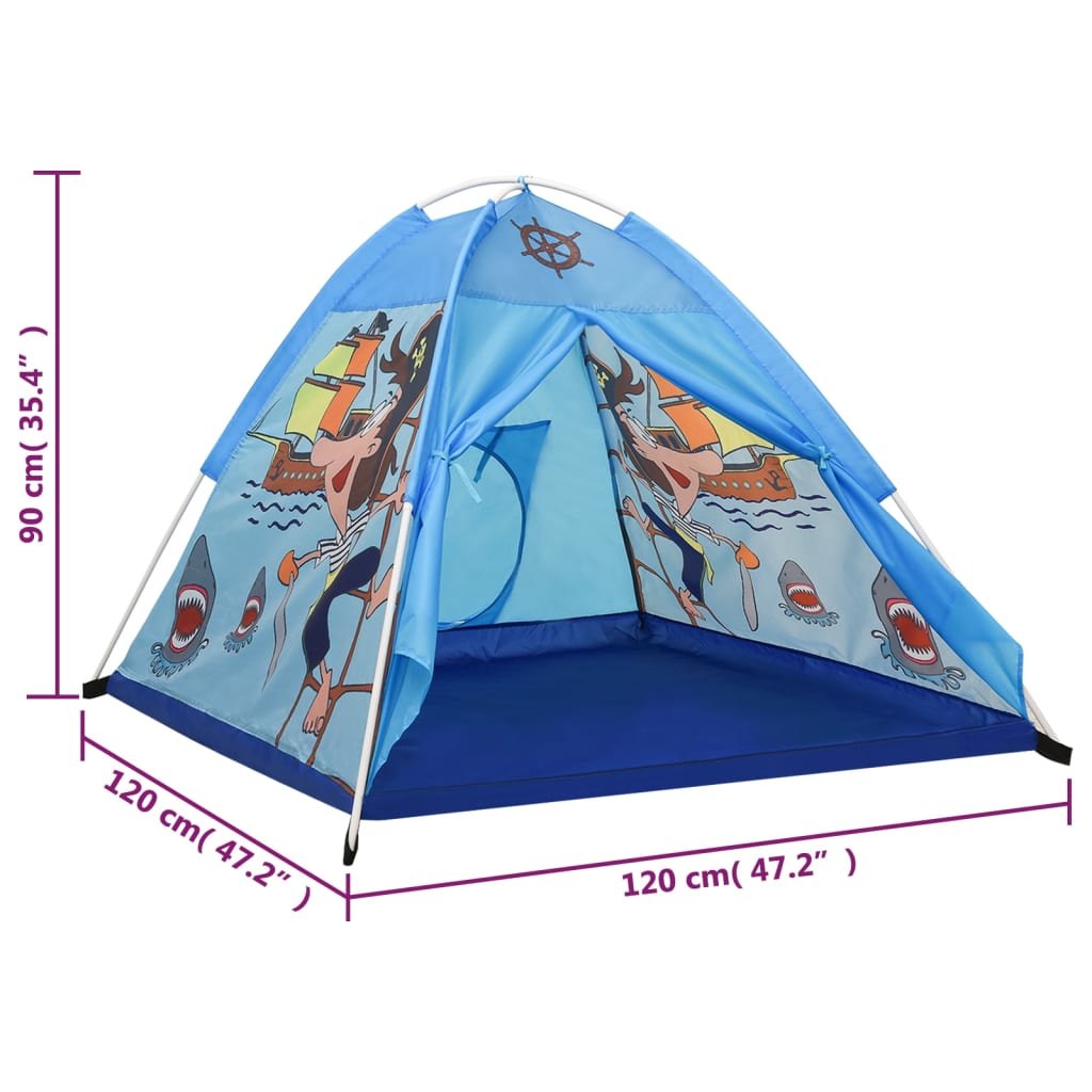 vidaXL Tenda da Gioco per Bambini Blu 120x120x90 cm
