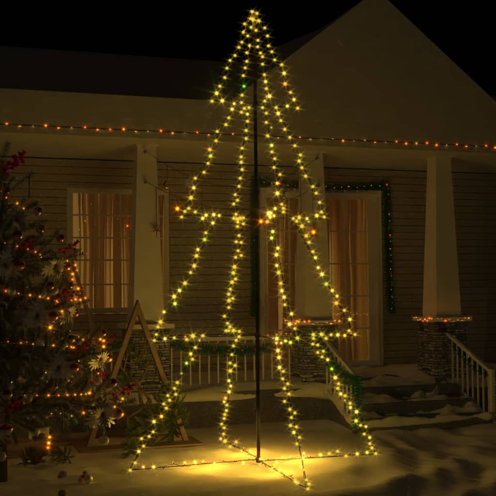 vidaXL Albero di Natale a Cono 360 LED per Interni Esterni 143x250 cm
