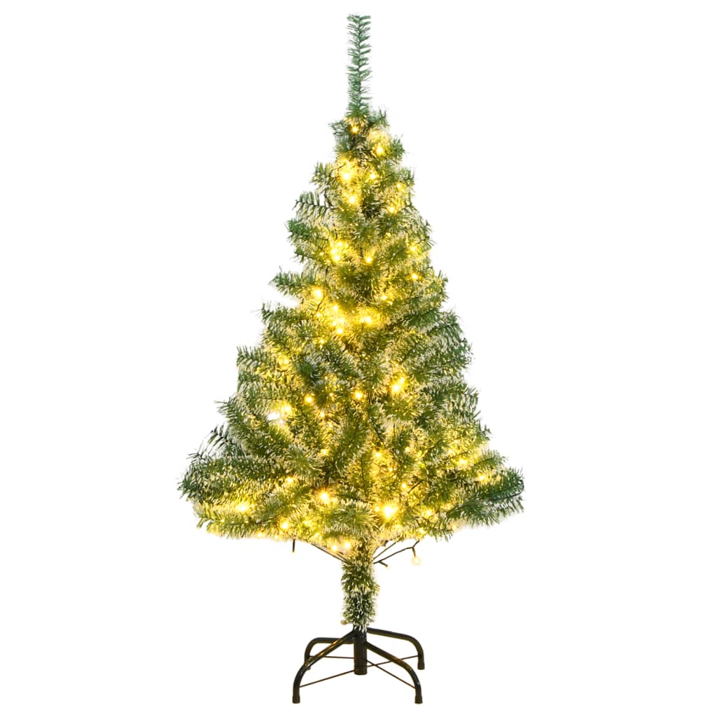 vidaXL Albero di Natale Artificiale con 150 LED e Neve Fioccata 150 cm