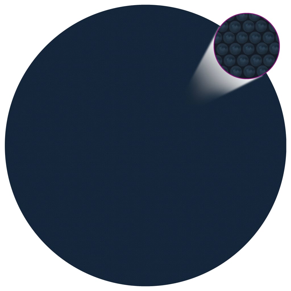 vidaXL Pellicola Galleggiante Solare PE per Piscina 488 cm Nero e Blu