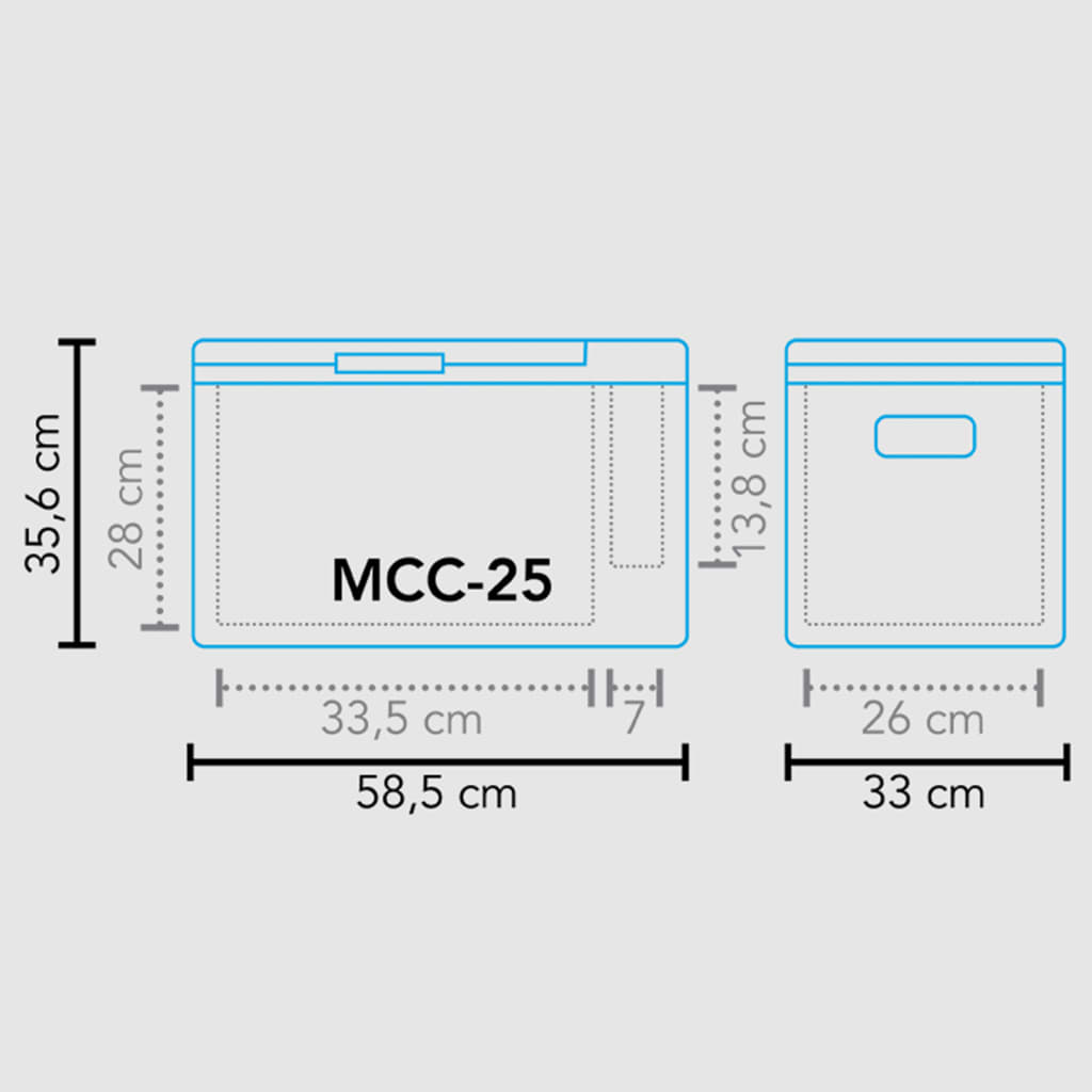 Mestic Borsa Frigo con Compressore MCC-25 Nera 25 L