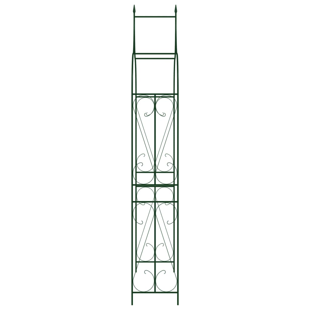 vidaXL Arco da Giardino Verde Scuro 120x38x258 cm in Ferro