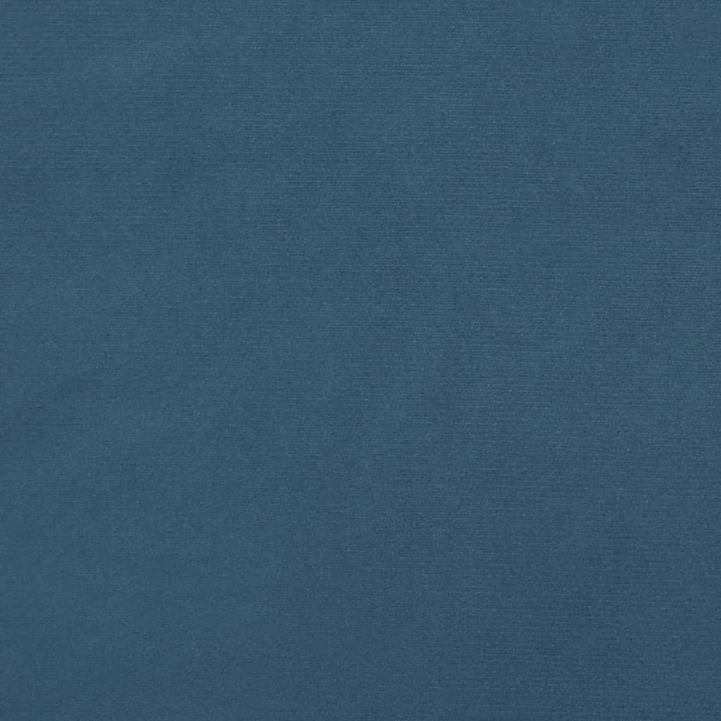vidaXL Giroletto a Molle con Materasso Blu Scuro 200x200 cm in Velluto
