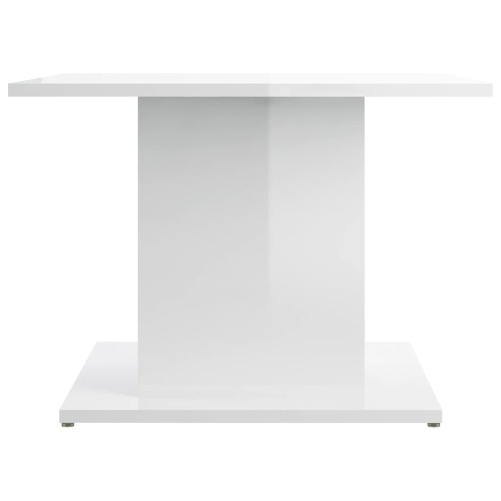 vidaXL Tavolino da Salotto Bianco Lucido 55,5x55,5x40 cm in Truciolato