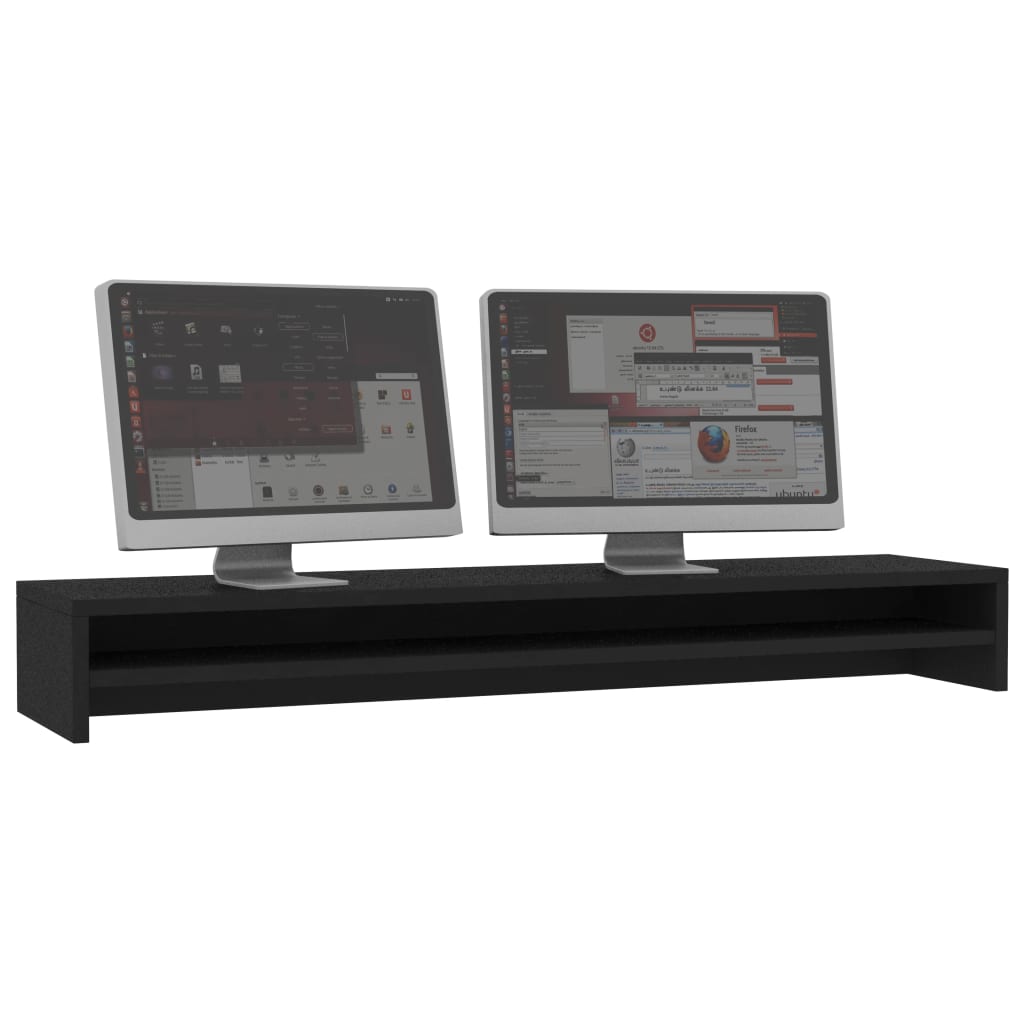 vidaXL Supporto per Monitor Nero 100x24x13 cm in Legno Multistrato