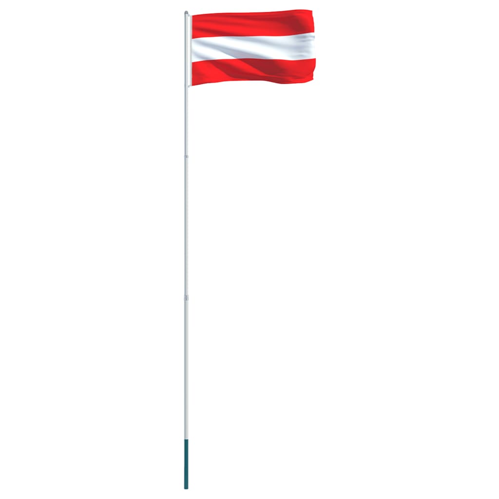 vidaXL Bandiera dell'Austria con Pennone in Alluminio 4 m