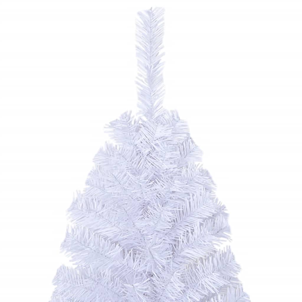 vidaXL Albero di Natale Artificiale con Rami Spessi Bianco 120 cm PVC
