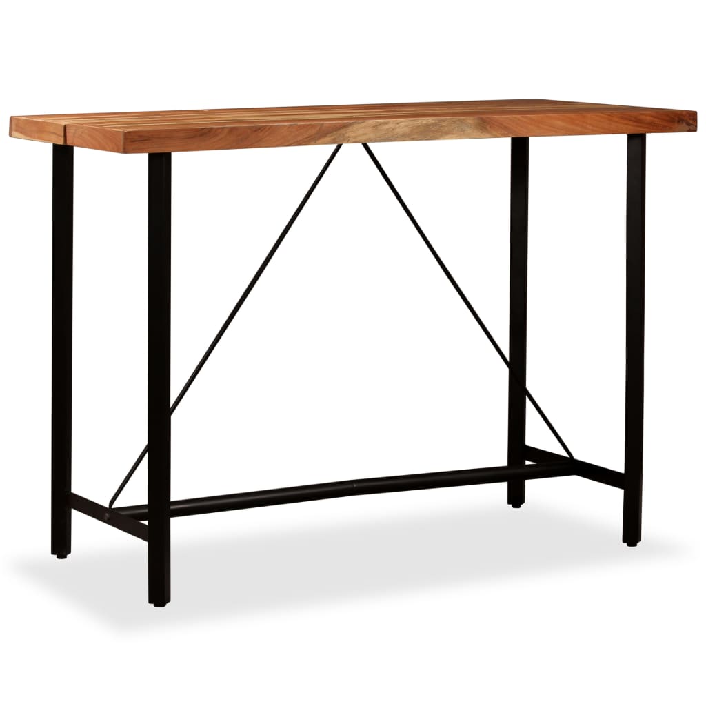 vidaXL Tavolino da Bar in Legno Massello di Acacia 150x70x107 cm