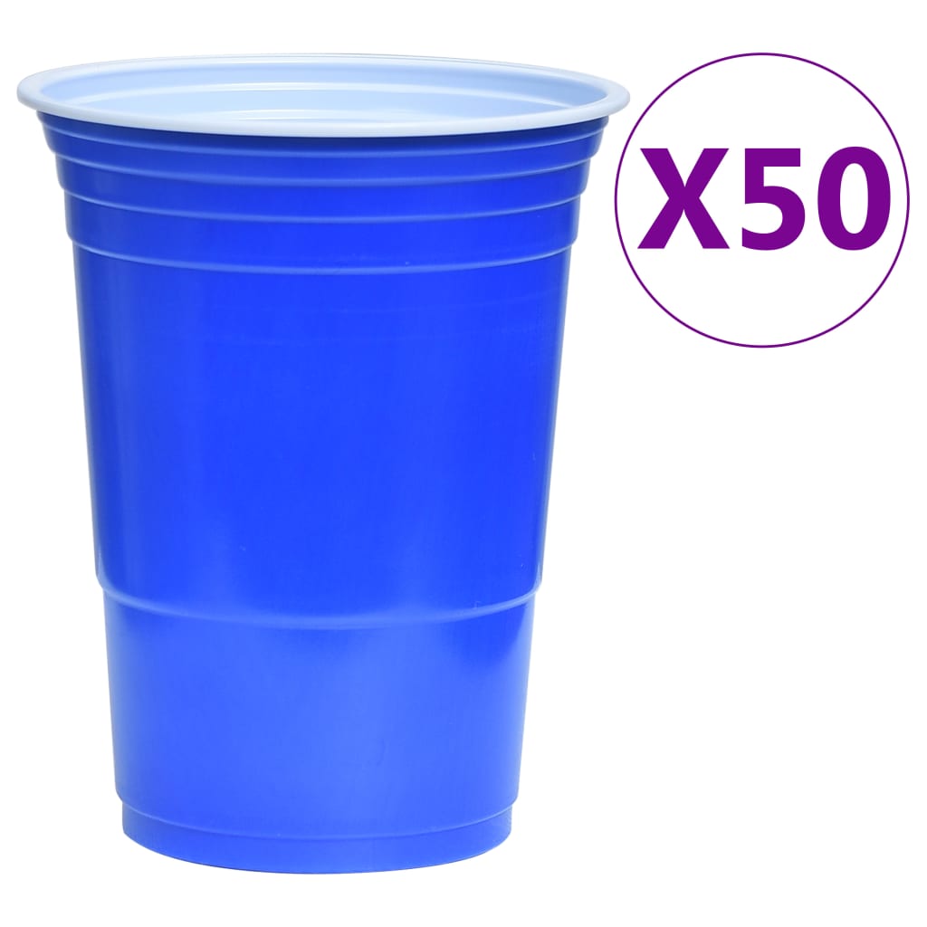 vidaXL Set per Beer Pong da Tavolo 0,5 L Plastica