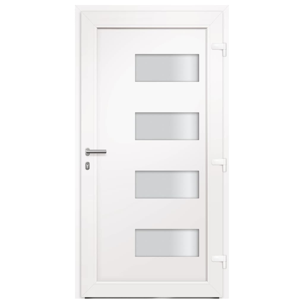 vidaXL Porta d'Ingresso in Alluminio e PVC Antracite 110x210 cm