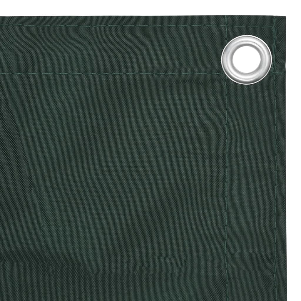vidaXL Paravento da Balcone Verde Scuro 75x300 cm Tessuto Oxford