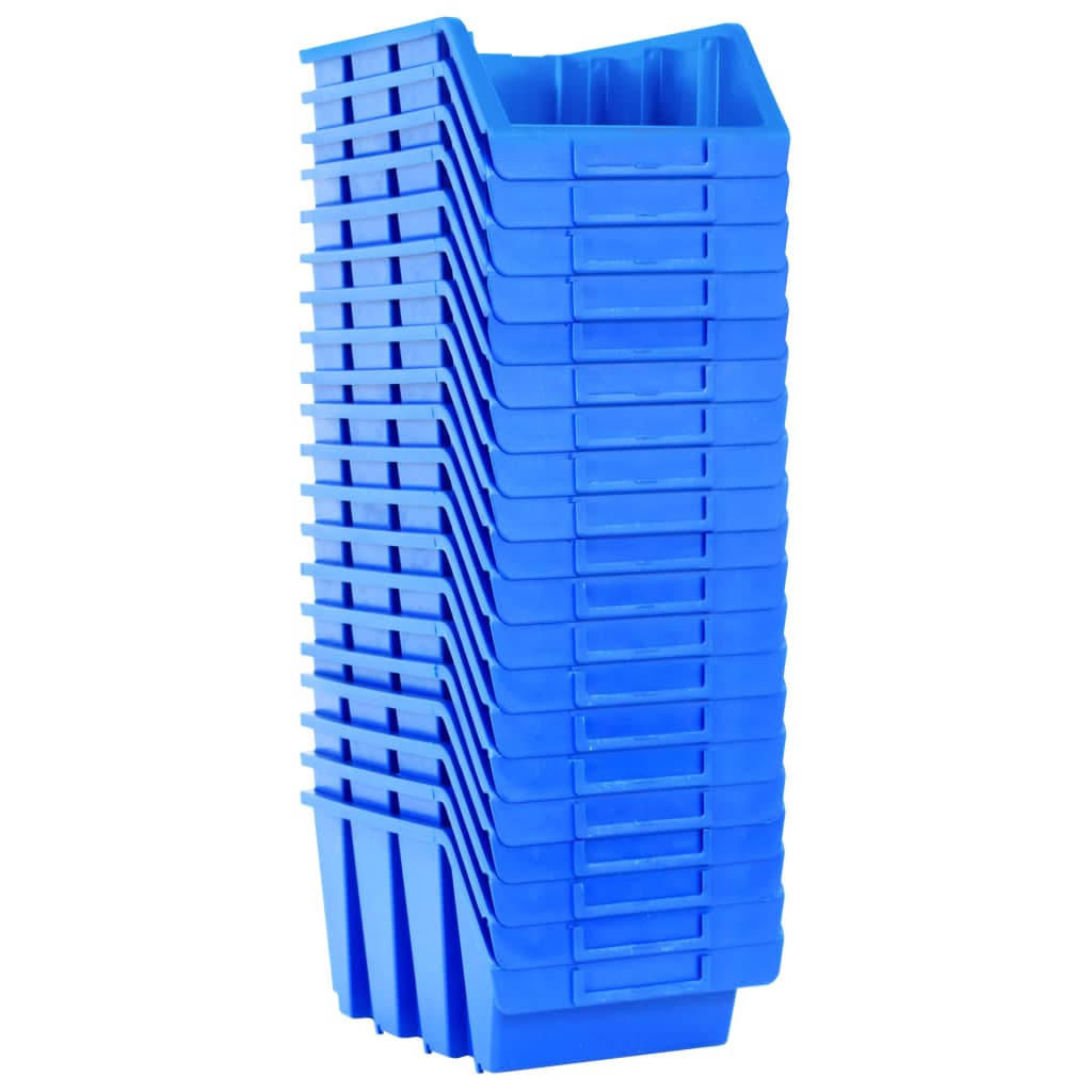vidaXL Contenitori Impilabili 20 pz Blu in Plastica