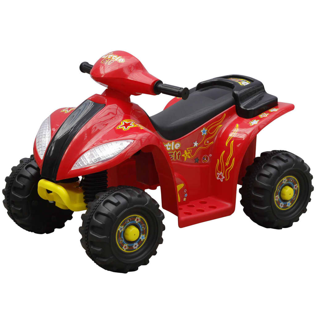 vidaXL Moto Quad Elettrico per Bambini Rosso e Nero