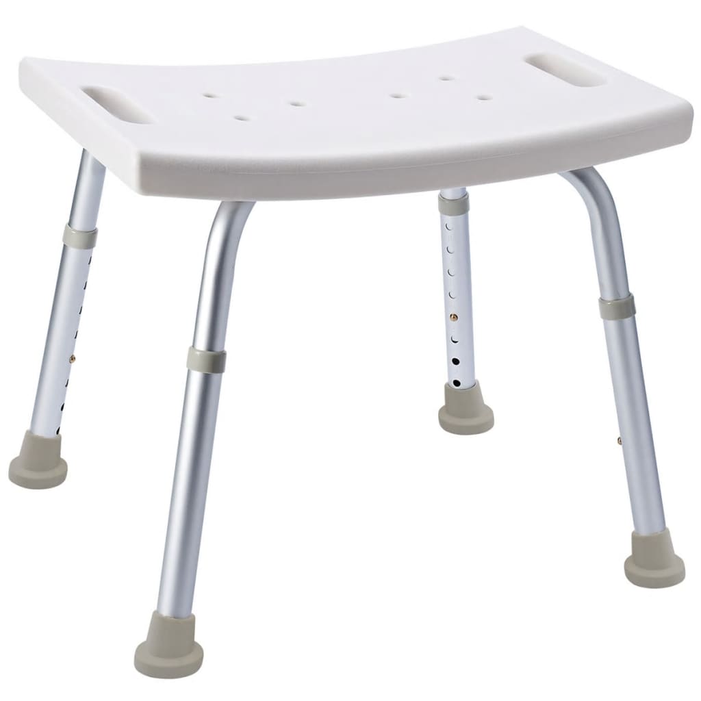 Ridder Sgabello Da Bagno In Bambù Con Seduta - Regolabile In Altezza 37,5-47 Cm - Portata 150 Kg - Marrone Naturale