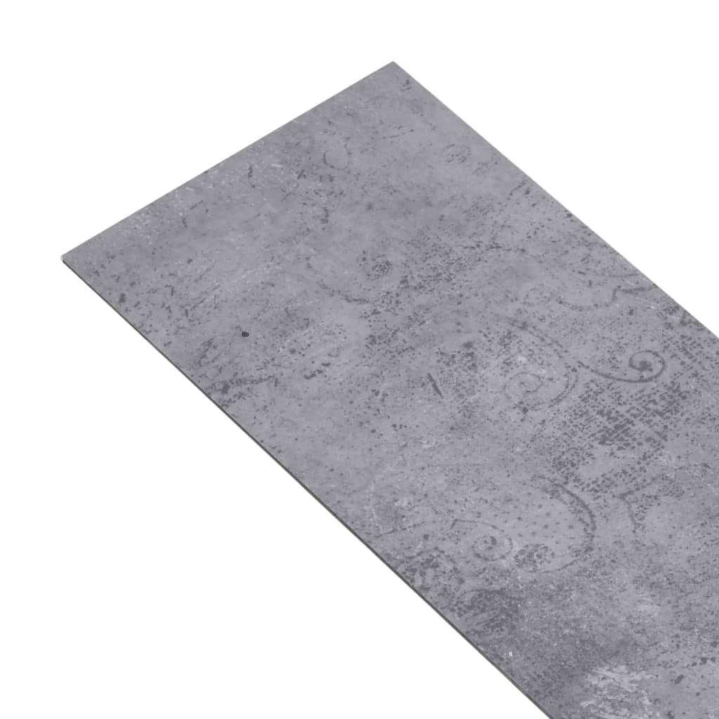 vidaXL Listoni Pavimenti Non Autoadesivi PVC 5,26m² 2mm Grigio Cemento