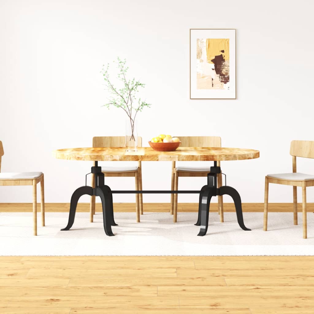 vidaXL Tavolo da Pranzo in Legno Massello di Mango e Acciaio 180 cm