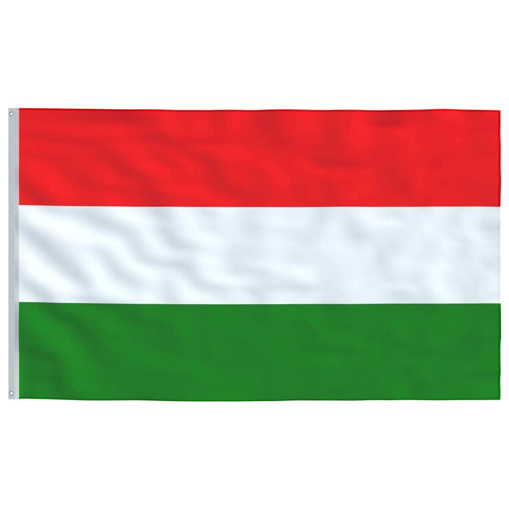 vidaXL Bandiera dell'Ungheria con Pennone in Alluminio 6,2 m