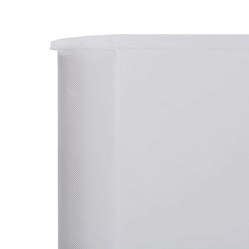 vidaXL Paravento a 3 Pannelli in Tessuto 400x80 cm Bianco Sabbia