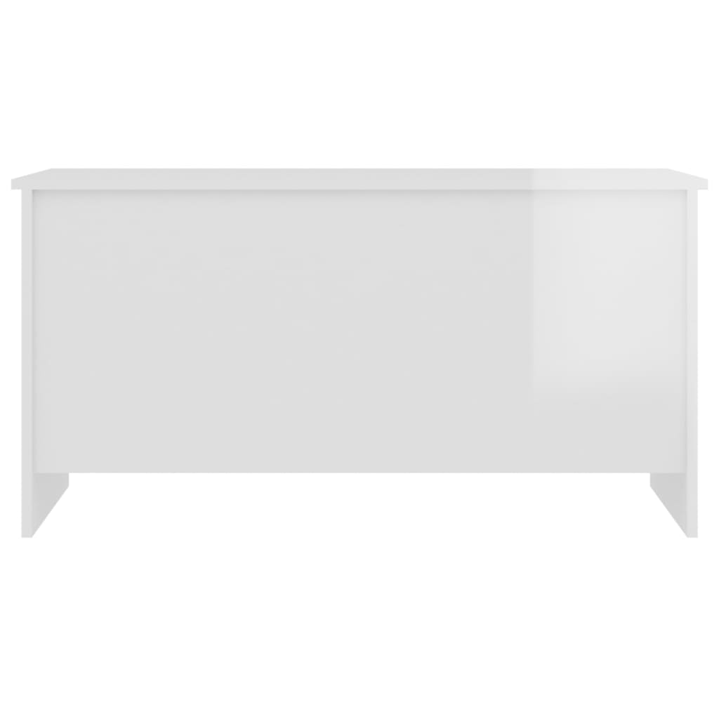vidaXL Tavolino Bianco Lucido 102x55,5x52,5 cm in Legno Multistrato