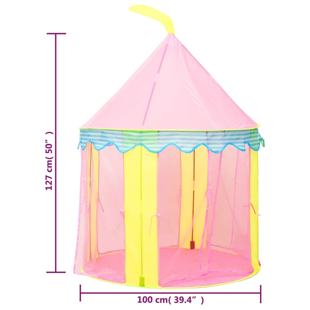 vidaXL Tenda da Gioco per Bambini Rosa con 250 Palline 100x100x127 cm