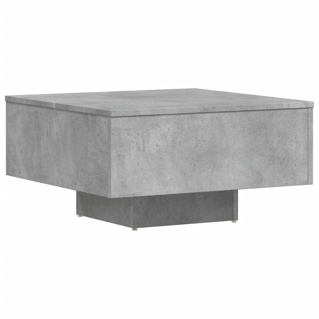 vidaXL Tavolino da Salotto Grigio Cemento 60x60x31,5 Legno Multistrato