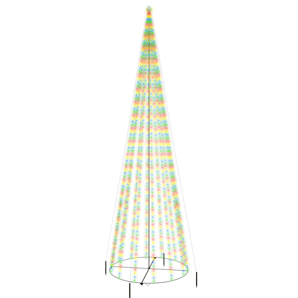 vidaXL Albero di Natale a Cono Colorato 1134 LED 230x800 cm