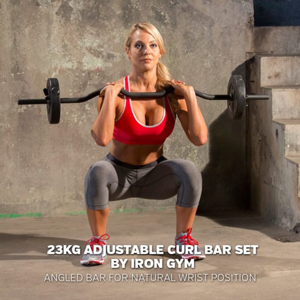 Iron Gym Set Bilanciere Barra Ondulata 23 kg IRG033
