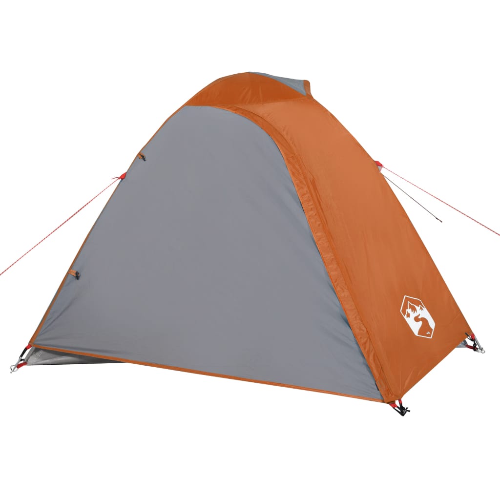 vidaXL Tenda Campeggio 2Persone Grigia e Arancione 264x210x125 Taffetà
